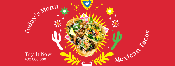 Mexican Taco Facebook Cover Design Image Preview