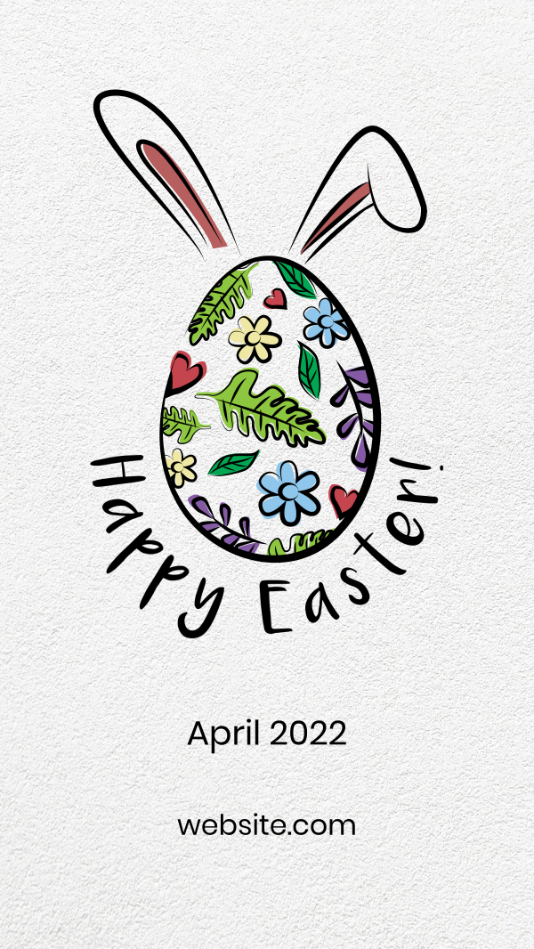 Egg Bunny Facebook Story Design Image Preview