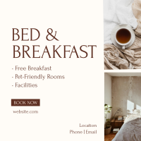 Bed and Breakfast Services Instagram Post Design