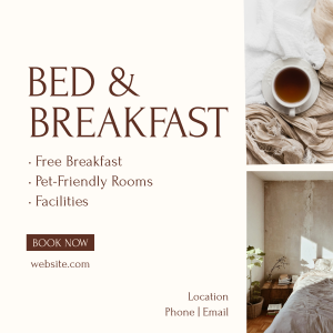Bed and Breakfast Services Instagram post Image Preview