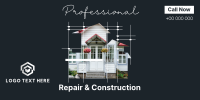 Repair and Construction Twitter Post Design