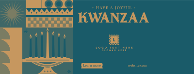 Geometric Kwanzaa Facebook cover Image Preview