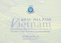 Vietnam Travel Tours Postcard Design