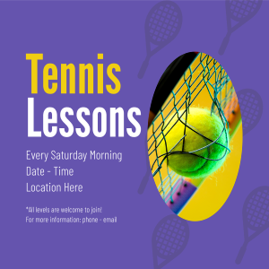 Tennis Lesson Instagram post Image Preview