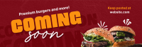 Burgers & More Coming Soon Twitter Header Design