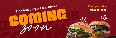 Burgers & More Coming Soon Twitter header (cover) Image Preview