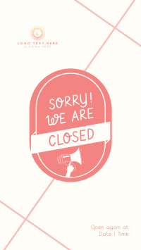 Business Closing Announcement Instagram Story Design
