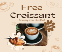 Croissant Coffee Promo Facebook Post Design