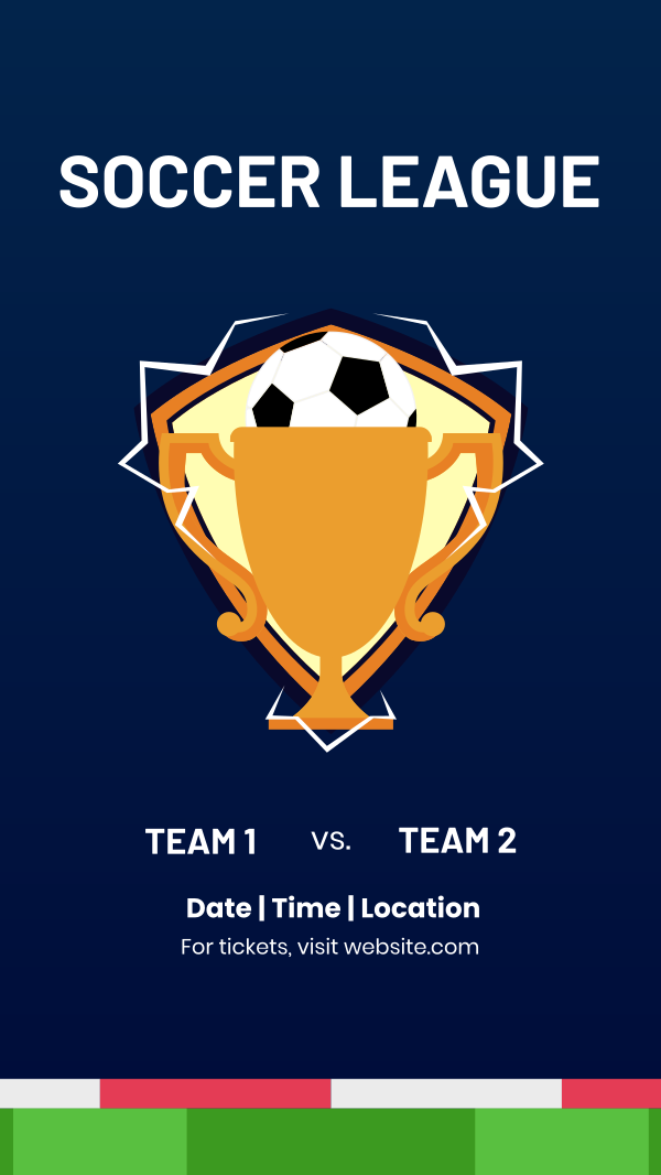 Soccer League Instagram Story Design Image Preview