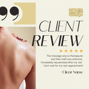 Spa Client Review Instagram post Image Preview