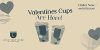 Valentine Cups Twitter Post Design