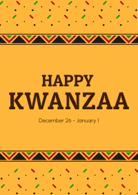 Kwanzaa Pattern Flyer Design