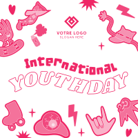 Youth Day Stickers Instagram Post Design
