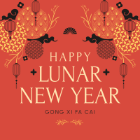 Beautiful Ornamental Lunar New Year Linkedin Post Image Preview