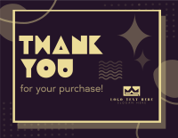 Simple Memphis Thank You Card Image Preview