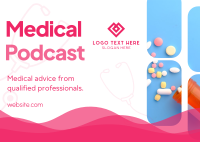 Medical Podcast Postcard Design