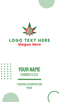 Cannabis Target Business Card Design