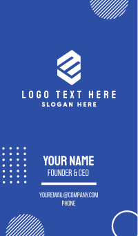 Tech Square Letter E Business Card Design