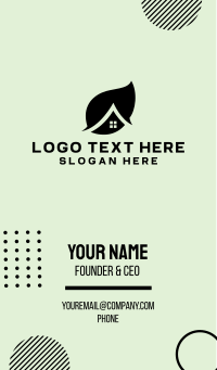 Black Leaf House  Business Card Design