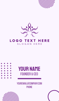 Minimalist Purple Octopus  Business Card Design