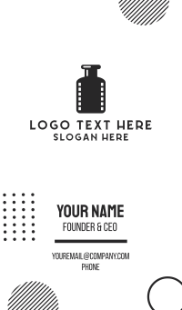 Film Bottle Business Card Design