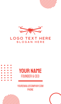 Red Drone Business Card Design