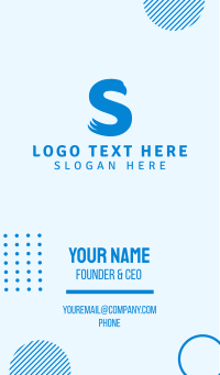 Blue Eagle Letter S Business Card Design