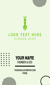 Green Eco Ant Business Card | BrandCrowd Business Card Maker