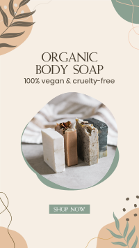 Organic Body Soap Instagram story Image Preview