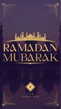 Mosque Silhouette Ramadan TikTok video Image Preview