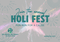 Holi Fest Fun Run Postcard Image Preview