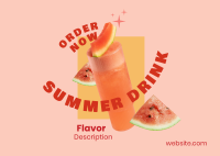 Summer Drink Flavor  Postcard Image Preview
