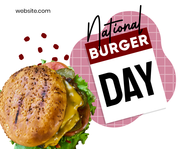 Fun Burger Day Facebook Post Design