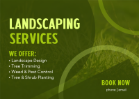Professional Landscaping Postcard Design