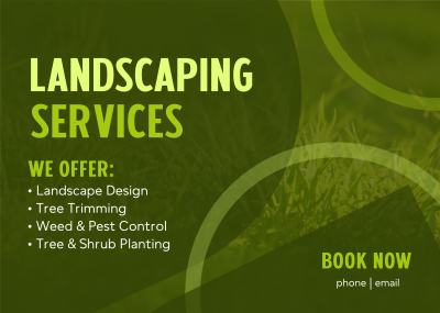 Professional Landscaping Postcard Image Preview