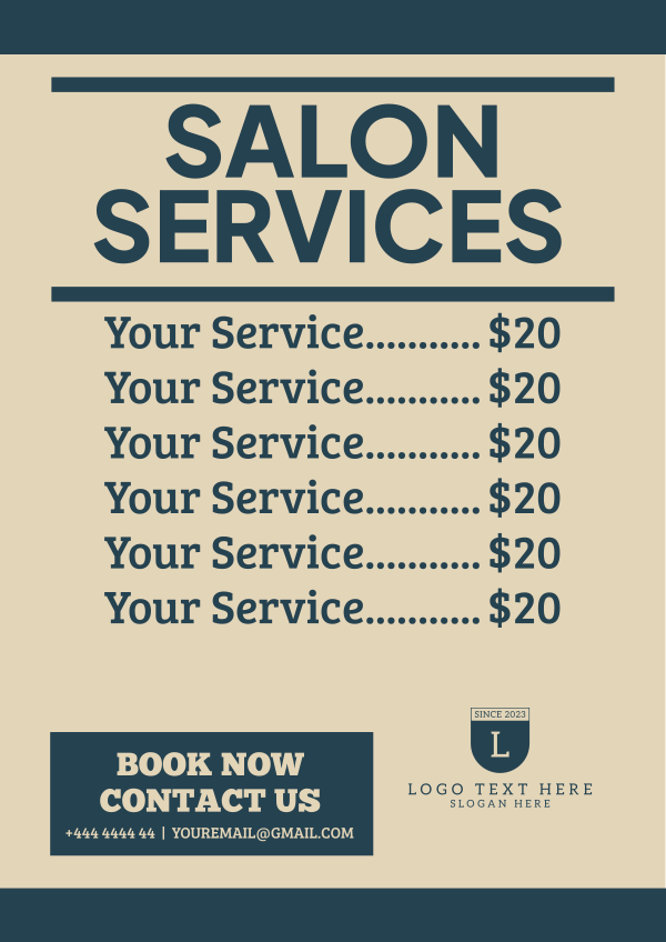 Salon Services Flyer Design Image Preview