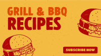 Retro Grilled Burger Video Image Preview