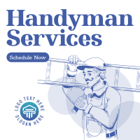 Rustic Handyman Service Linkedin Post Design