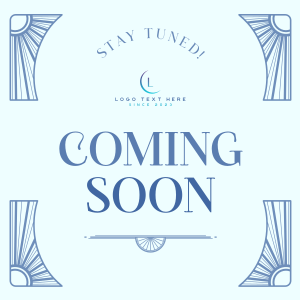 Coming Soon Art Deco Instagram post Image Preview