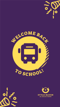 Welcome Back School Bus Facebook story Image Preview