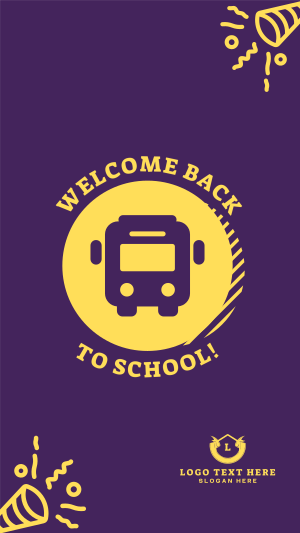 Welcome Back School Bus Facebook story Image Preview