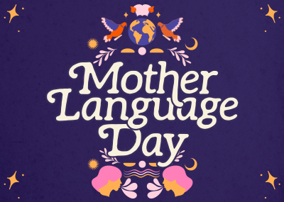 Rustic International Mother Language Day Postcard Image Preview