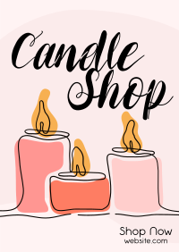 Candle Line Poster Design