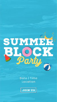 Floating Summer Party Instagram Story Design