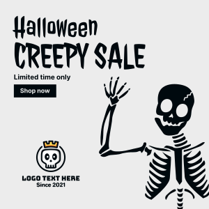 Halloween Creepy Skeleton Instagram post