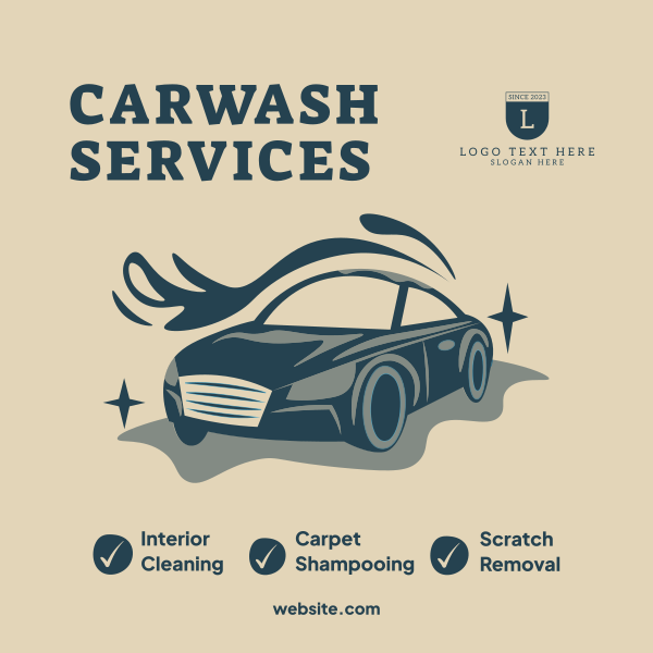 Carwash Services List Instagram Post Design Image Preview