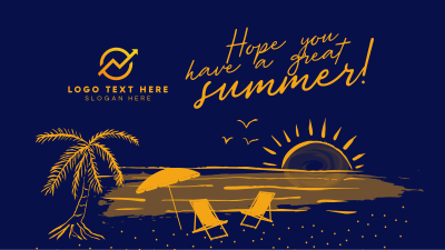 Brush Summer Greeting Facebook event cover Image Preview