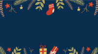 Christmas Socks Zoom Background Design