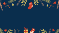 Christmas Socks Zoom Background Image Preview