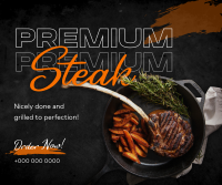 Premium Steak Order Facebook Post Design